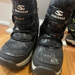 Hobibear Black Kids Rain & Snow Boots